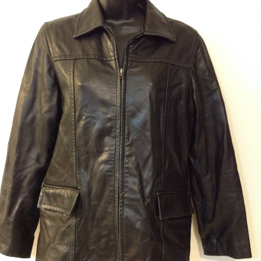 EXPRESS very soft 100% leather coat size S.